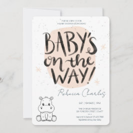 Minimal Baby Shower Inbjudningar