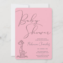 Minimal Baby Shower Inbjudningar
