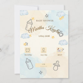Minimal Baby Shower Invitation Inbjudningar