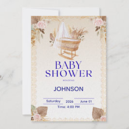 Minimal Baby Shower Invitation | Modern Neutral Inbjudningar