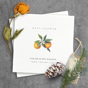 Minimal babystötare av Citrus Orange Botanical Bo Pappersservett