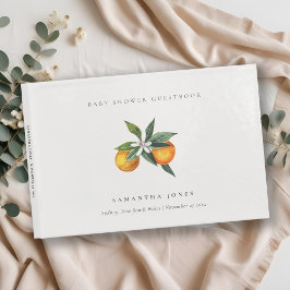 Minimal babystötare av Citrus Orange Botanical Boh Gästböcker