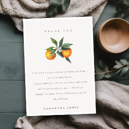 Minimal babystötare av Citrus Orange Botanical Boh Tack Kort
