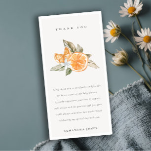 Minimal babystötare av Citrus Orange Botanical Boh Tack Kort