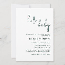 Minimal babystövel för modernt skript inbjudningar