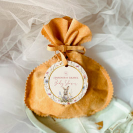 Minimal babystövel för neutraltens Blommigt Gåvor Etiketter