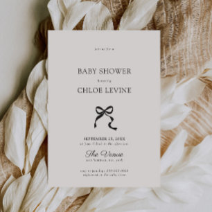 Minimal babyvy för elegant inbjudningar