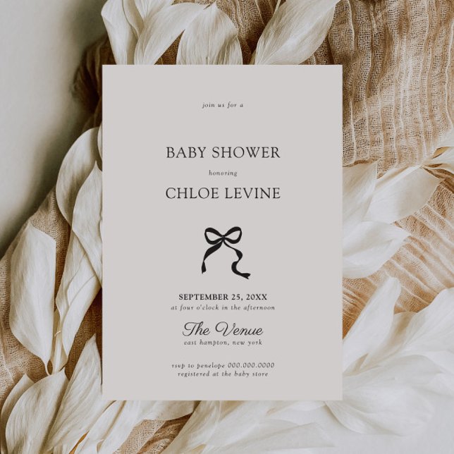 Minimal babyvy för elegant inbjudningar (Skapare uppladdad)