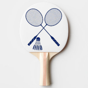 Minimal Badminton-racket Shuttlecock Birdie Blue Pingisracket