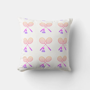 Minimal Badminton-racket Shuttlecock Birdie Ombre Kudde