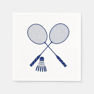 Minimal Badminton-racket Shuttlecock Birdie Pappersservett