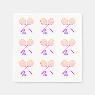 Minimal Badminton-racket Shuttlecock Birdie Pappersservett