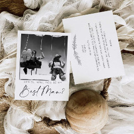 Minimal bästa Frieri-kort för skript med foto Vykort