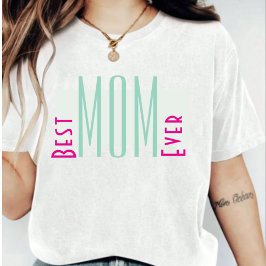 Minimal bästa Mamma-typografi T-shirt