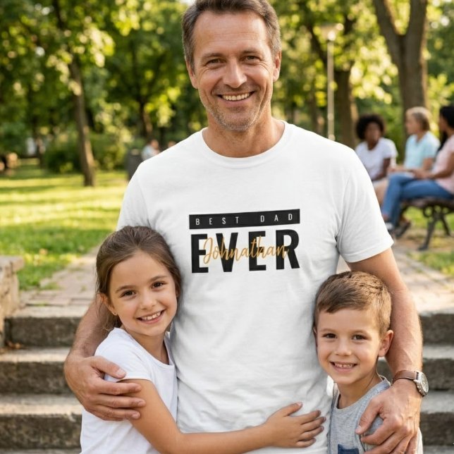 Minimal Bästa Pappa Någonsin Fars Dag T-Shirt (Skapare uppladdad)