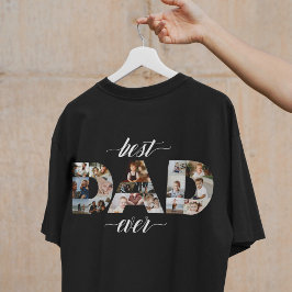 Minimal bästa Pappa någonsin PAPPA 18-fotokollage T Shirt