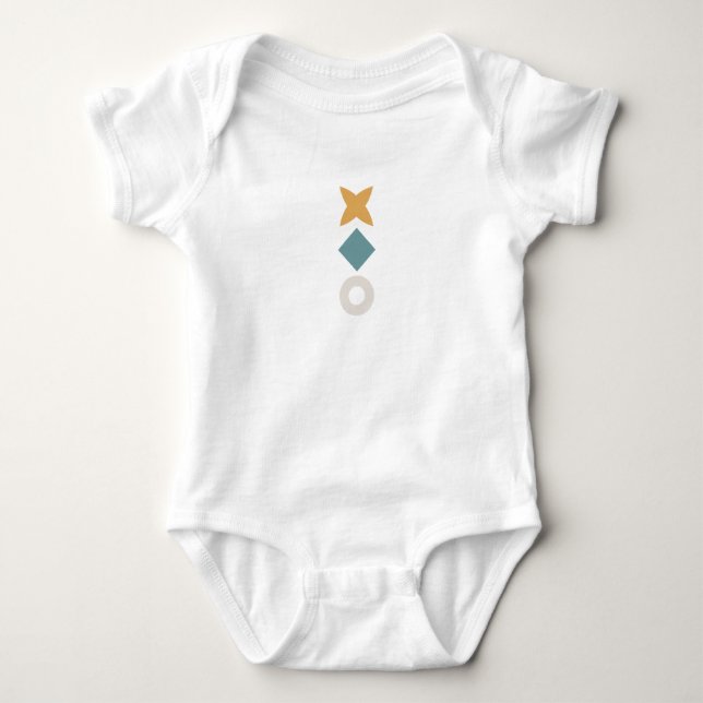 Minimal Bauhaus Baby Bodysuit T Shirt (Framsida)