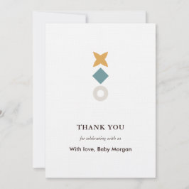 Minimal Bauhaus Baby Shower Thank You Card Tack Kort