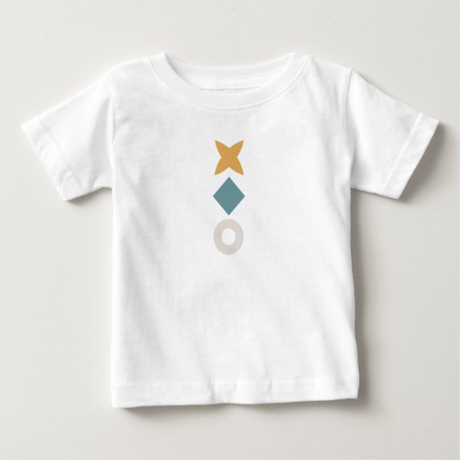 Minimal Bauhaus Baby T-Shirt (Framsida)