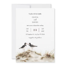 Minimal Beach Sand Dunes Oystercatchers Bröllop