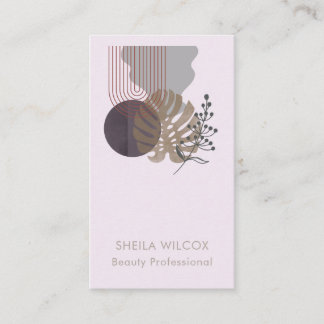 Minimal Beauty Business Card | Abstract Botanical Visitkort