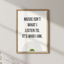 Minimal Bedroom Decor. Music Lover Quote