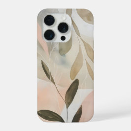 Minimal beige botanisk abstrakt med mjuk organisk