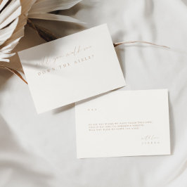 Minimal Beige  mig ner Aisle Frieri Card Inbjudningar
