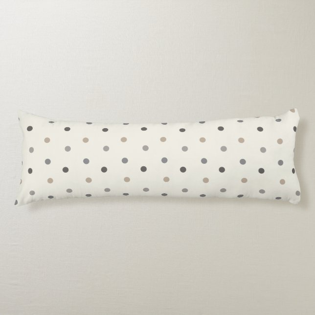 Minimal beige och grå babykroppskudde kroppskudde (Framsidan)