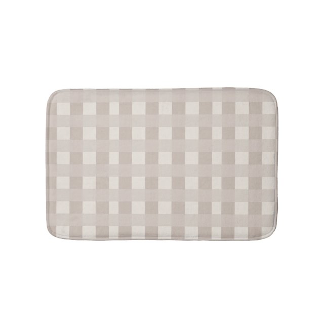 Minimal beige-rutig design badrumsmatta (Framsidan)