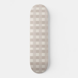 Minimal beige-rutig design mini skateboard bräda 18,5 cm