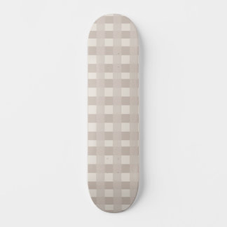 Minimal beige-rutig design mini skateboard bräda 18,5 cm