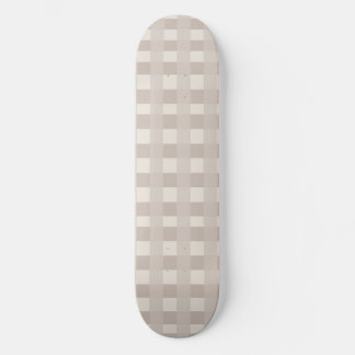 Minimal beige-rutig design mini skateboard bräda 18,5 cm