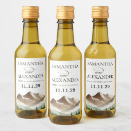 Minimal berg vinetikett