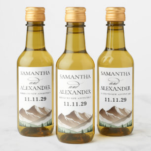 Minimal berg vinetikett