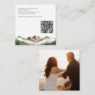 Minimal bergsfoto QR-kod Tilläggskort