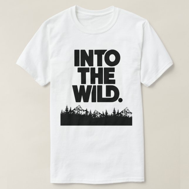 Minimal bergsgrafik i naturutforskaren t shirt (Design framsida)