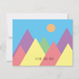 minimal bergskonst, enkelt Mcm-platta Helgdag Julkort