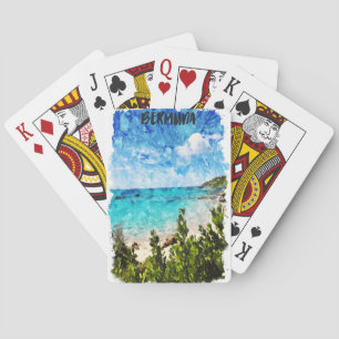 Minimal Bermuda Karibiska ön Tropical Vibe Casinokort