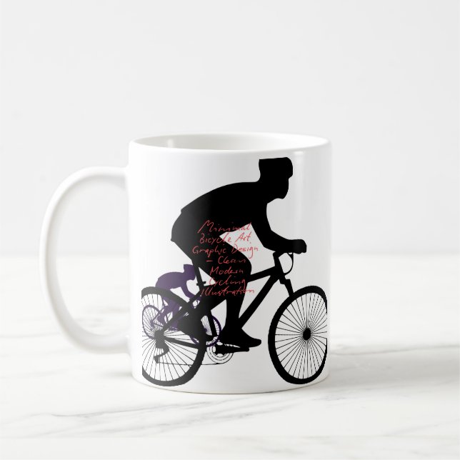 Minimal Bicycle Art Kaffemugg (Vänster)