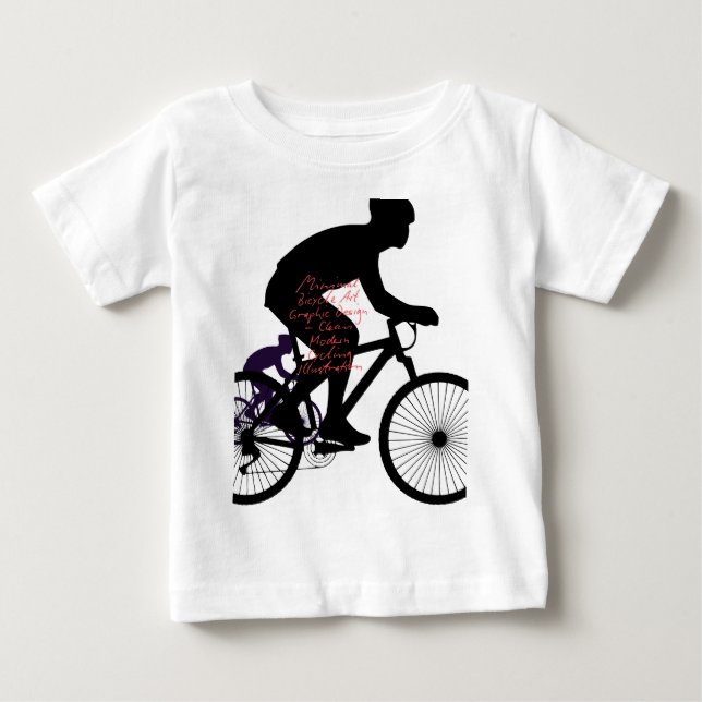 Minimal Bicycle Art  T Shirt (Framsida)