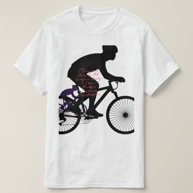 Minimal Bicycle Art –  T Shirt (Design framsida)