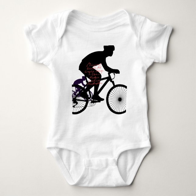 Minimal Bicycle Art  T Shirt (Framsida)