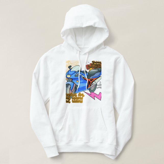 Minimal Bike Art Graphic – Modern Motorcycle Hoodie (Design framsida)