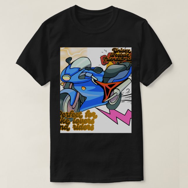 Minimal Bike Art Graphic – Modern Motorcycle T Shirt (Design framsida)