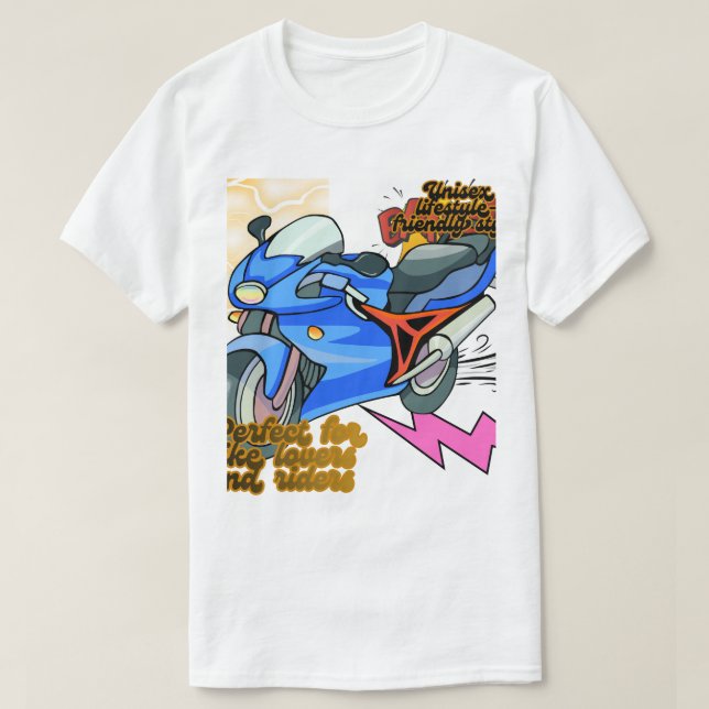 Minimal Bike Art Graphic – Modern Motorcycle T Shirt (Design framsida)