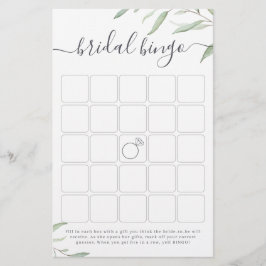 Minimal bingo-spel för grön möhippa