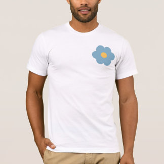 Minimal blå Daisy blomma - Retro Pastel Aesthetic T Shirt