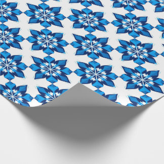 ❄ Minimal Blå Snöflinga Vinterdesign ❄ Presentpapper