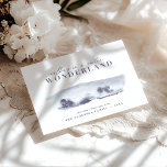 Minimal blå vattenfärg jul julkort<br><div class="desc">Gå in på ett vinterjullkort för underland helgdag. Vackert,  modern abstrakt vattenfärgsmålning. En del av en helgdag. Backer färg kan anpassas.</div>